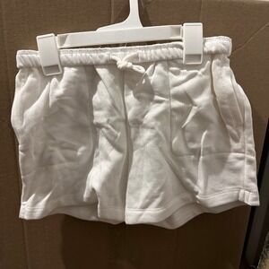 Art Class Girls White‎ Fleece Shorts Elastic Waist Drawstring Size L 10-12 NWT